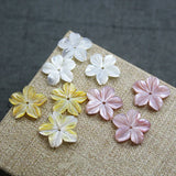 5pcs 15mm Natural Shell Mother-of-Pearl Flower Jewelry Making DIY Set