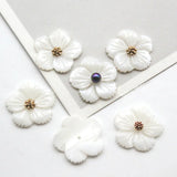 5pcs Natural Shell Flower Beads Jewelry Making DIY Accessories