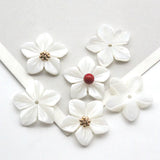 5pcs Natural Shell Flower Beads Jewelry Making DIY Accessories