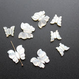 5pcs Natural Shell Butterfly Beads Pink DIY Hair Clip Bracelet Earring
