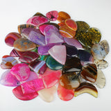 5pcs Natural Stone Geometric Pendant for DIY Jewelry Making