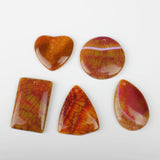 5pcs Natural Stone Geometric Pendant for DIY Jewelry Making