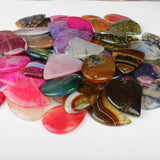 5pcs Natural Stone Geometric Pendant for DIY Jewelry Making