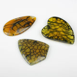 5pcs Natural Stone Geometric Pendant for DIY Jewelry Making