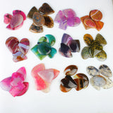 5pcs Natural Stone Geometric Pendant for DIY Jewelry Making