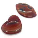 Natural Red Striped Agate Pendant Reiki Healing Natural Stone Pendant