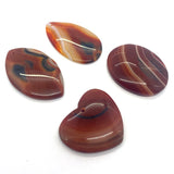 Natural Red Striped Agate Pendant Reiki Healing Natural Stone Pendant