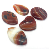 Natural Red Striped Agate Pendant Reiki Healing Natural Stone Pendant