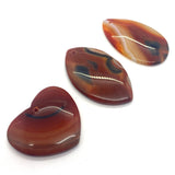 Natural Red Striped Agate Pendant Reiki Healing Natural Stone Pendant