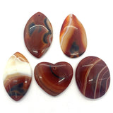 Natural Red Striped Agate Pendant Reiki Healing Natural Stone Pendant