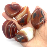 Natural Red Striped Agate Pendant Reiki Healing Natural Stone Pendant