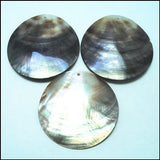 5pcs Lip Shell Round Shape Pendant Seawater Saltwater 30-60mm