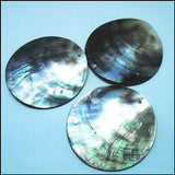 5pcs Lip Shell Round Shape Pendant Seawater Saltwater 30-60mm