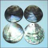 5pcs Lip Shell Round Shape Pendant Seawater Saltwater 30-60mm