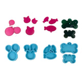 5pcs Resin Cat Tag Keychain Silicone Epoxy DIY