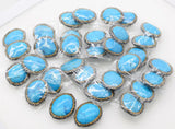 5pcs Green Zircon Turquoise Egg Beads 20-35mm for DIY Jewelry