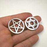Stainless Steel Pentagram Protection Wicca Necklace Pendant