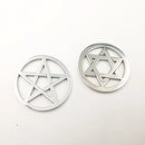 Stainless Steel Pentagram Protection Wicca Necklace Pendant