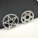 Stainless Steel Pentagram Protection Wicca Necklace Pendant