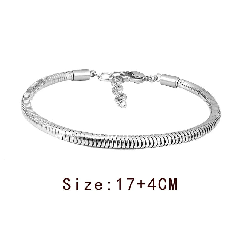 316L Stainless Steel Snake Chain Bracelet for Pandora Bracelet Women DIY Jewelry