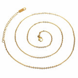 5pcs 1.5mm Stainless Steel Chains for DIY Necklace Bracelets