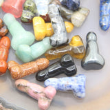 5pcs 1 Inches 25 Gems Carved Phallus Mini Crystal Penis