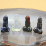 5pcs 1 Inches 25 Gems Carved Phallus Mini Crystal Penis