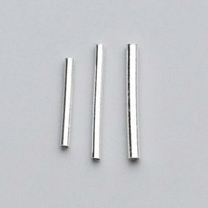5pcs 925 Sterling Silver Long Tube Beads 15mm 20mm Charm Beads for DIY Jewelry