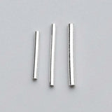 5pcs 925 Sterling Silver Long Tube Beads 15mm 20mm Charm Beads for DIY Jewelry