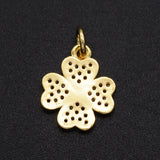 5pcs/lot CZ Zircon DIY Flower Pendant Jewelry Finding Supplies