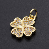 5pcs/lot CZ Zircon DIY Flower Pendant Jewelry Finding Supplies