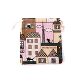 5pcs/lot Linen Cotton Bag Drawstring Bag 14*16cm