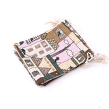5pcs/lot Linen Cotton Bag Drawstring Bag 14*16cm