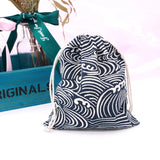 5pcs 14*16cm Linen Cotton Drawstring Gift Bags