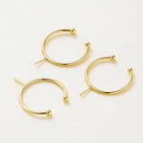 5pcs 14K 18K Plated 20mm Adjustable Blank Ring Setings Pin Base Fitting