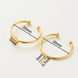 5pcs 14K 18K Plated 20mm Adjustable Blank Ring Setings Pin Base Fitting