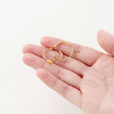 5pcs 14K 18K Plated 20mm Adjustable Blank Ring Setings Pin Base Fitting