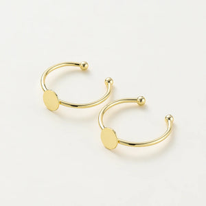 5pcs 14K 18K Plated 20mm Adjustable Blank Ring Setings Pin Base Fitting