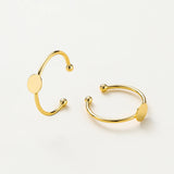 5pcs 14K 18K Plated 20mm Adjustable Blank Ring Setings Pin Base Fitting