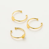 5pcs 14K 18K Plated 20mm Adjustable Blank Ring Setings Pin Base Fitting