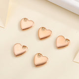 5pcs 18mm Stainless Steel Heart Pendant Charms DIY Jewelry Making Accessories