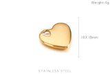 5pcs 18mm Stainless Steel Heart Pendant Charms DIY Jewelry Making Accessories