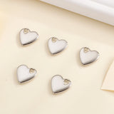 5pcs 18mm Stainless Steel Heart Pendant Charms DIY Jewelry Making Accessories