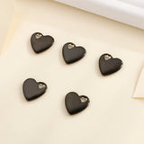 5pcs 18mm Stainless Steel Heart Pendant Charms DIY Jewelry Making Accessories