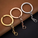 5pcs 25mm Stainless Steel Keyring Split Ring Short Chain DIY Key Chains