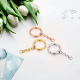 5pcs 25mm Stainless Steel Keyring Split Ring Short Chain DIY Key Chains