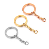 5pcs 25mm Stainless Steel Keyring Split Ring Short Chain DIY Key Chains