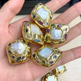5pcs 25x32mm Keshi Pearl Plated Loose Beads for DIY Necklace Bracelet