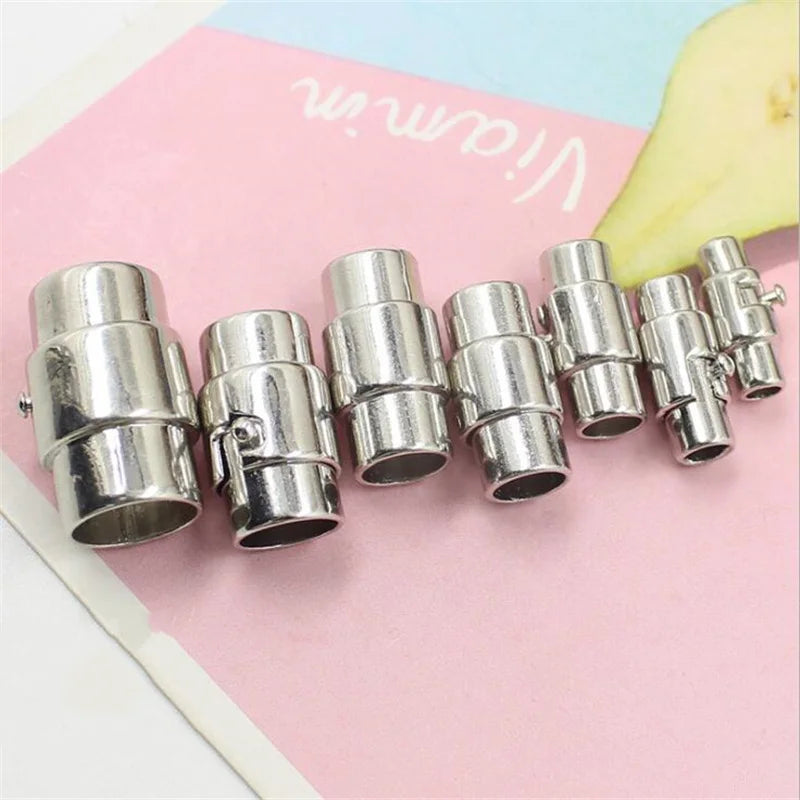 5pcs Magnetic Clasps 3 4 5 6 8 10mm Locking Fit Leather Cord DIY Bracelets
