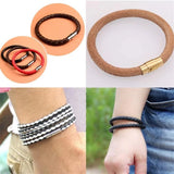 5pcs Magnetic Clasps 3 4 5 6 8 10mm Locking Fit Leather Cord DIY Bracelets
